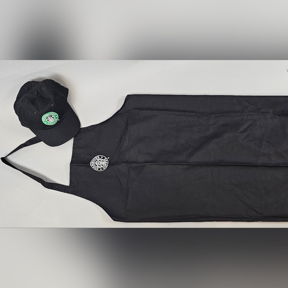 New STARBUCKS black apron and hat - Picture 3 of 3